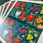 Garden of Love Forever stamp sheets close-up