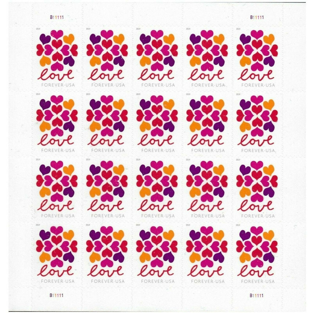 2019 Love Hearts Blossom Forever First Class Postage Stamps image 0