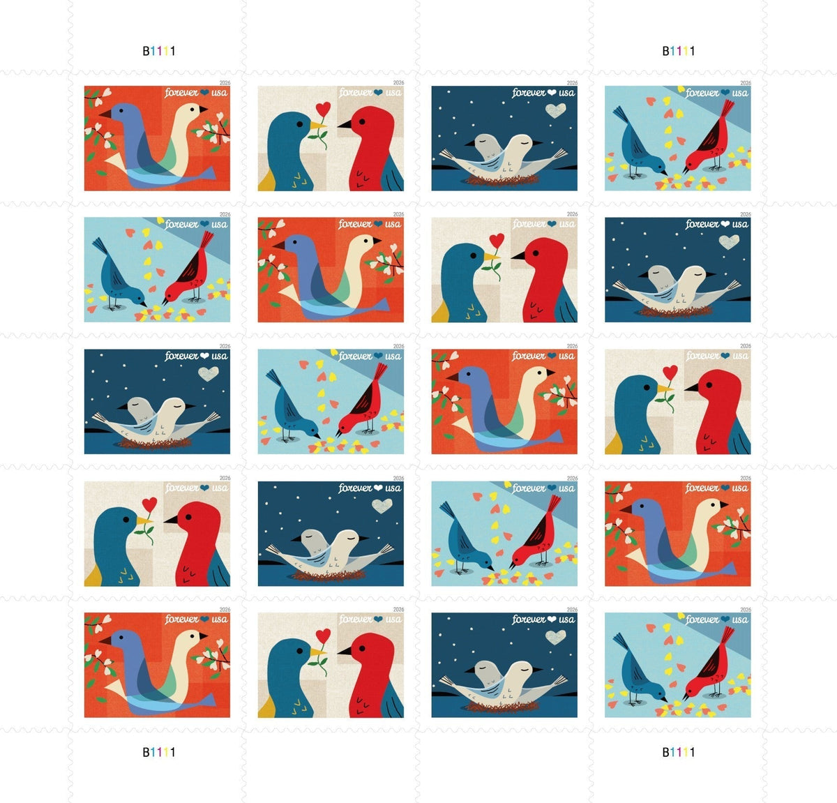 2026 Love Forever Stamps First Class Postage