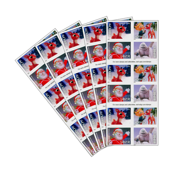 Christmas First Class Forever Stamps – Rudolph the Red-Nosed Reindeer