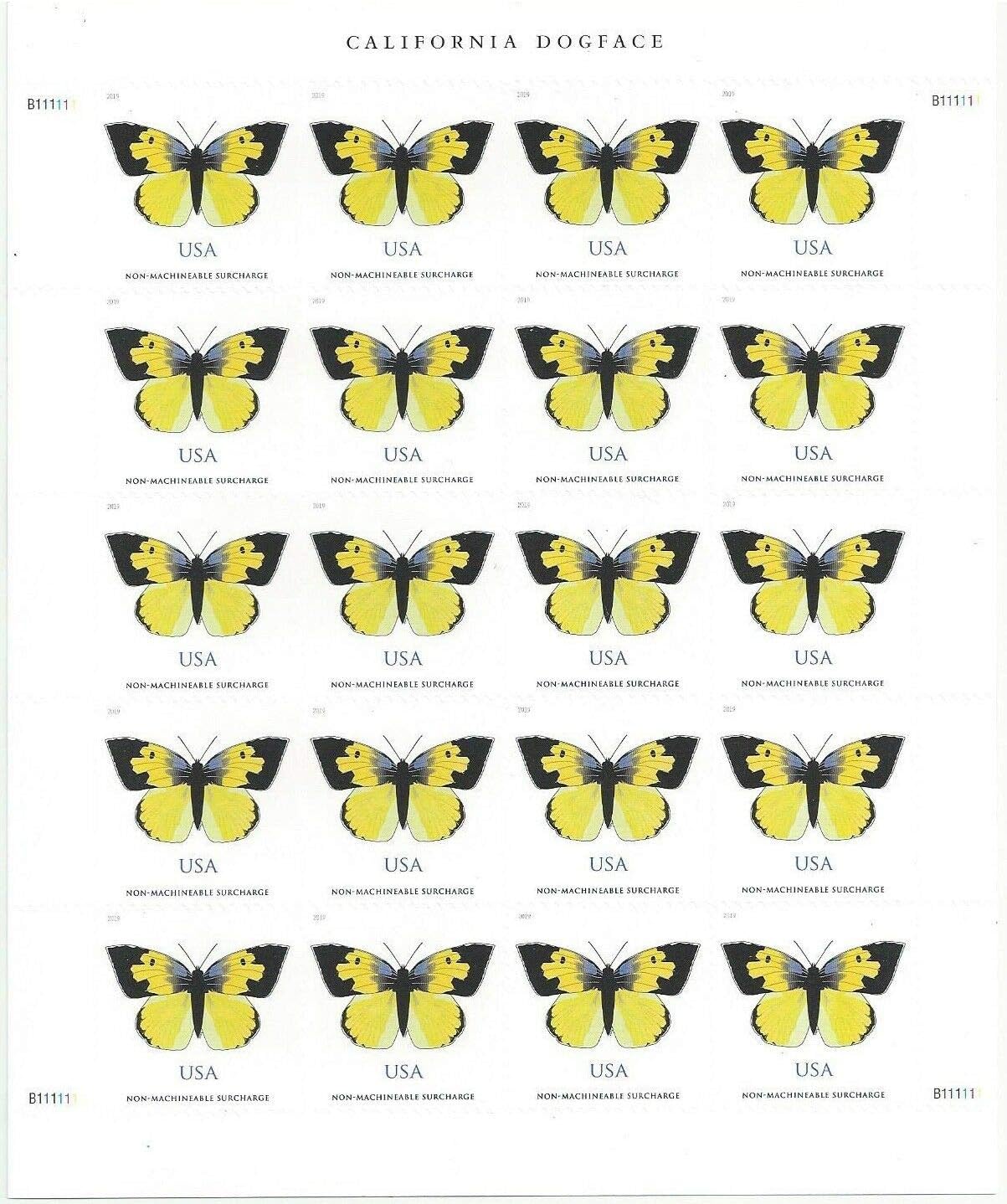 USPS California Dogface Butterfly Forever First Class Postage Stamps image 0