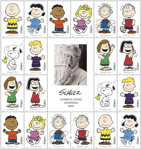 Cartoonist Charles Schulz Peanuts Forever Postage Stamps